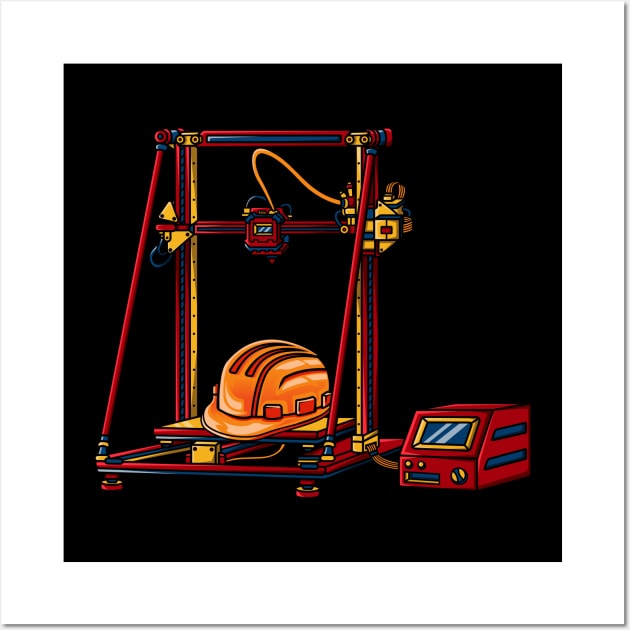 3D Printer #6 Made By Engineer Wall Art by Merch By Engineer